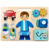 Adam Toys Motorinė edukacinė veiklos lenta vaikams nuo 2 metų, lavina smulkiąją motoriką, mėlyna