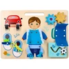 Adam Toys Motorinė edukacinė veiklos lenta vaikams nuo 2 metų, lavina smulkiąją motoriką, mėlyna