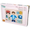 Adam Toys Motorinė edukacinė veiklos lenta vaikams nuo 2 metų, lavina smulkiąją motoriką, mėlyna