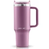 Berdsen rožinis vakuuminis termosas-puodelis su šiaudelių rinkiniu 1180 ml