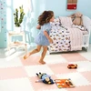Didelis putplasčio kilimėlis, dėlionė Ricokids 120x120cm 4 vnt. persikų ir baltos spalvos