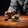 Froster Nešiojamas whisky rinkinys su 2 taurėmis ir buteliui, elegantiškas