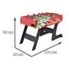 Futbolo stalas sulankstomas raudonas 121x60 cm
