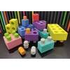 Gearjoy Dideli putplasčio Tetris kaladėlių rinkinys vaikams nuo 3 metų, 45 elementai