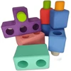 Gearjoy Dideli putplasčio Tetris kaladėlių rinkinys vaikams nuo 3 metų, 45 elementai