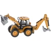 Ikonka Ekskavatorius-krautuvas buldozeris su kaušu Metalinis liejimo modelis H-toys 1704 1:50