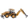 Ikonka Ekskavatorius-krautuvas buldozeris su kaušu Metalinis liejimo modelis H-toys 1704 1:50
