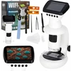 Ikonka Skaitmeninis elektroninis mikroskopas wifi USB ekranas LCD 200x 1000x priedai