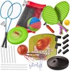 Ikonka Sporto rinkinys 5in1 badmintonas krepšinis tinklinis tenisas frisbis