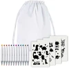 Purškiamų tekstilinių flomasterių rinkinys AIRBRUSH TEXTIL SET, Jolly