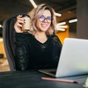 Sofotel Biuro kėdė, ergonomiškas dizainas, patogus sėdėjimas, reguliuojamas aukštis, juoda medžiaga