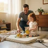 Kabi Medinis arbatos servizas vaikams nuo 3 metų, 13 dalių, skatina vaidmenų žaidimus, gelsvai žalias