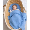 Kūdikių patalynės komplektas My Sweet Baby MUSLIN su raukiniais - mėlynas