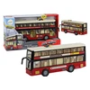 Žaislinis dviaukštis miesto autobusas Lean Toys, raudonas, 26x11x6 cm