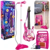 Lean Toys Elektrinė gitara su mikrofonu ir stiprintuvu – muzikiniam kūrybiškumui ir žaidimams.