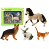 Lean Toys Gyvūnų Figūrėlių Rinkinys: Arklys, Šuo, Triušis, Katė