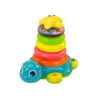 Lean Toys Vėžlių piramidė 2in1 su barškučiu