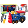 Lean Toys Mėlynas traukinėlis su įrankių rinkiniu, 27,5x18x13,5 cm