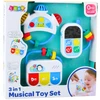 Lean Toys Muzikinių žaislų rinkinys kūdikiams: telefonas, tambūrinas, rakteliai