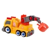 Lean Toys Oranžinis vaikiškas sunkvežimis su kranu ir įrankių rinkiniu