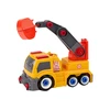 Lean Toys Oranžinis vaikiškas sunkvežimis su kranu ir įrankių rinkiniu