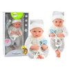 Lean Toys Lėlytė su dryžuotais drabužiais ir priedais, 35 cm