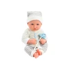 Lean Toys Lėlytė su dryžuotais drabužiais ir priedais, 35 cm