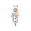 Lean Toys Lėlytė su dryžuotais drabužiais ir priedais, 35 cm