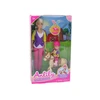 Lean Toys Anlily lėlės su vaiku ir poniuku