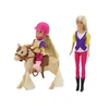 Lean Toys Anlily lėlės su vaiku ir poniuku