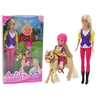 Lean Toys Anlily lėlės su vaiku ir poniuku