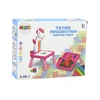 Lean Toys Mini projektorius su Tetris piešimo stalu 2in1 Mėlynas Vienaragis
