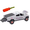 Lean Toys Modernus pilkas automobilio rinkinys su atsuktuvu