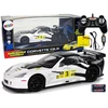 Lean Cars Radijo bangomis valdomas sportinis automobilis Corvette C6.R 1:18 baltas