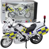 Lean Toys POLICIJOS MOTOCIKLAS IŠ METALO SU ŠVIESOMIS IR GARSU 1:12