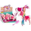 Lean Toys Žaislinis arkliukas su spalvota karčiais ir šepečiu, 20 cm