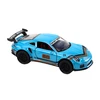 Lean Toys Sportinis automobilis 1:32 mėlynas su spoileriu metalinis