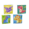 Lean Toys Spalvotos dėlionės blokai dinozaurai 6in1, 9 el.