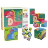 Lean Toys Spalvotos dėlionės blokai dinozaurai 6in1, 9 el.