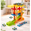 Lean Toys Automobiliukų trasa su paleidėju 5 lygiai