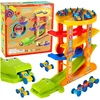 Lean Toys Automobiliukų trasa su paleidėju 5 lygiai