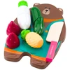 Lean Toys Vaikiškas daržovių pjaustymo rinkinys su pjaustymo lentele ir peiliu