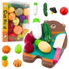 Lean Toys Vaikiškas daržovių pjaustymo rinkinys su pjaustymo lentele ir peiliu
