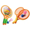 Lean Toys Vaikiški badmintono raketės su dinozaurais, oranžinės ir žalios