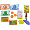 Lean Toys Žaidimų rinkinys su spurgų parduotuvės kasa ir mikrobangų krosnele