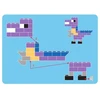 Little Architect Edukaciniai konstruktoriaus kaladėlės su dinozaurų modeliais, vaikams nuo 5 metų, 750 elementų, raudona dėžė
