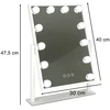 Kosmetinis veidrodėlis su LED lempomis ir USB jungtimi, 30x40cm