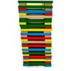 Medinės kūrybinės kaladėlės Wabi Planks 12 cm, 200 vnt., vaikams nuo 3 metų, spalvotos