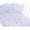 Vaikiška medvilninė patalynė su žvaigždutėmis, mėlyna