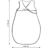 Bobono Medvilninis miegmaišis vaikams 3-12 mėn., vidutinio storio, visų sezonų, balta